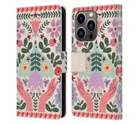 Head Case Designs Officially Licensed Gabriela Thomeu Folk Flora Floral Leather Wallet Case Compatible With Apple iPhone 14 Pro
