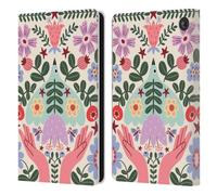 Head Case Designs Officially Licensed Gabriela Thomeu Folk Flora Floral Leather Wallet Case Compatible With Amazon Fire 7 2022