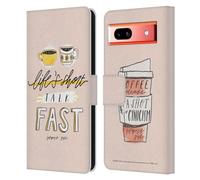 Head Case Designs Officially Licensed Gilmore Girls Life's Short Talk Fast Graphics Leather Wallet Case Compatible With Google Pixel 7a