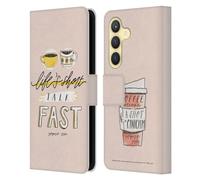 Head Case Designs Officially Licensed Gilmore Girls Life's Short Talk Fast Graphics Leather Wallet Case Compatible With Samsung Galaxy S24 5G