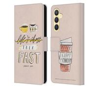 Head Case Designs Officially Licensed Gilmore Girls Life's Short Talk Fast Graphics Leather Wallet Case Compatible With Samsung Galaxy S23 FE 5G