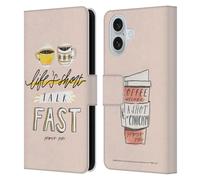 Head Case Designs Officially Licensed Gilmore Girls Life's Short Talk Fast Graphics Leather Wallet Case Compatible With Apple iPhone 16