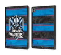Head Case Designs Officially Licensed Glasgow Warriors EU 2025/26 Crest Kit Leather Wallet Case Compatible With Apple iPad Pro 13 M4 2024