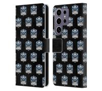 Head Case Designs Officially Licensed Glasgow Warriors Patterns Logo 2 Leather Wallet Case Compatible with Samsung Galaxy S25 Ultra