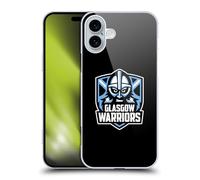 Head Case Designs Officially Licensed Glasgow Warriors Plain Black Logo Hard Back Case Compatible With Apple iPhone 16 Plus