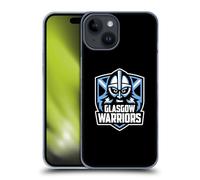 Head Case Designs Officially Licensed Glasgow Warriors Plain Black Logo Hard Back Case Compatible With Apple iPhone 15