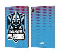 Head Case Designs Officially Licensed Glasgow Warriors Red And Blue Graphics Leather Wallet Case Compatible With Apple iPad Pro 13 M4 2024