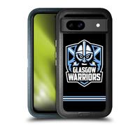 Head Case Designs Officially Licensed Glasgow Warriors Stripes Black Logo Ultra-Armoured Shockproof Case [Military Grade Protection] Compatible With Google Pixel 8a
