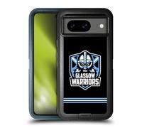 Head Case Designs Officially Licensed Glasgow Warriors Stripes Black Logo Ultra-Armoured Shockproof Case [Military Grade Protection] Compatible With Google Pixel 8