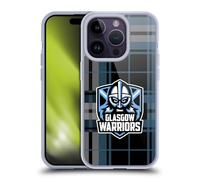 Head Case Designs Officially Licensed Glasgow Warriors Tartan Logo Gel Case [Military Grade Protection] Compatible With Apple iPhone 14 Pro