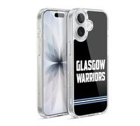 Head Case Designs Officially Licensed Glasgow Warriors Text Type Black Logo Gel Case [Military Grade Protection] Compatible with Apple iPhone 17 and Compatible with MagSafe