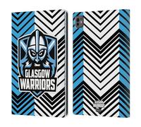 Head Case Designs Officially Licensed Glasgow Warriors White And Blue Graphics Leather Wallet Case Compatible With Apple iPad Pro 11 M4 2024