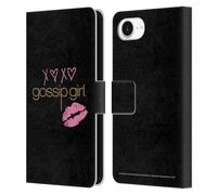 Head Case Designs Officially Licensed Gossip Girl XOXO Graphics Leather Wallet Case Compatible With Apple iPhone 16e
