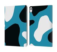 Head Case Designs Officially Licensed Grace Illustration Blue Cow Prints Leather Wallet Case Compatible With Apple iPad Air 13 2024/2025
