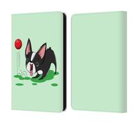 Head Case Designs Officially Licensed Grace Illustration Boston Terrier Dogs Leather Wallet Case Compatible With Amazon Kindle 11th Gen 6in 2022