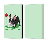 Head Case Designs Officially Licensed Grace Illustration Boston Terrier Dogs Leather Wallet Case Compatible With Amazon Kindle Paperwhite 6
