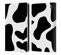 Head Case Designs Officially Licensed Grace Illustration Cow Animal Prints Leather Wallet Case Compatible With Amazon Fire 7 2022