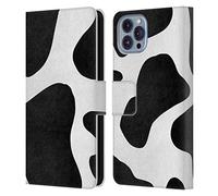 Head Case Designs Officially Licensed Grace Illustration Cow Animal Prints Leather Wallet Case Compatible With Apple iPhone 14