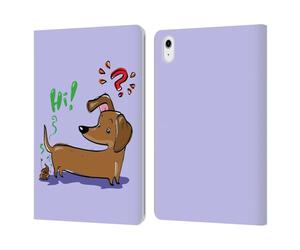 Head Case Designs Officially Licensed Grace Illustration Dachshund Dogs Leather Wallet Case Compatible With Apple iPad Air 11 2020/2022/2024/2025