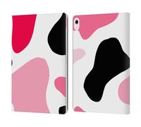 Head Case Designs Officially Licensed Grace Illustration Pink Cow Prints Leather Wallet Case Compatible With Apple iPad Air 13 2024/2025