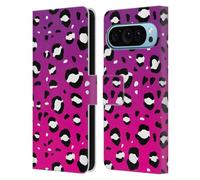 Head Case Designs Officially Licensed Grace Illustration Pink Leopard Animal Prints Leather Wallet Case Compatible With Google Pixel 9 / Pixel 9 Pro