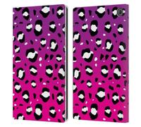 Head Case Designs Officially Licensed Grace Illustration Pink Leopard Animal Prints Leather Wallet Case Compatible With Amazon Fire Max 11 2023