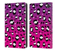 Head Case Designs Officially Licensed Grace Illustration Pink Leopard Animal Prints Leather Wallet Case Compatible With Amazon Fire 7 2022