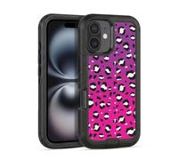 Head Case Designs Officially Licensed Grace Illustration Pink Leopard Animal Prints Ultra-Armoured Shockproof Case [Military Grade Protection] Compatible With Apple iPhone 16