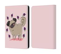 Head Case Designs Officially Licensed Grace Illustration Pug Dogs Leather Wallet Case Compatible With Amazon Kindle 11th Gen 6in 2022