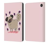 Head Case Designs Officially Licensed Grace Illustration Pug Dogs Leather Wallet Case Compatible With Amazon Fire 7 2022