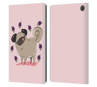 Head Case Designs Officially Licensed Grace Illustration Pug Dogs Leather Wallet Case Compatible With Amazon Fire Max 11 2023