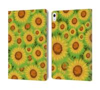Head Case Designs Officially Licensed Grace Illustration Sunflower Lovely Floral Leather Wallet Case Compatible With Apple iPad Air 13 2024/2025
