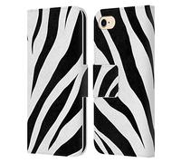 Head Case Designs Officially Licensed Grace Illustration with Zebra Animal Prints Leather Wallet Case Compatible With Apple iPhone 7/8 / SE 2020 & 2022
