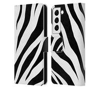 Head Case Designs Officially Licensed Grace Illustration with Zebra Animal Prints Leather Wallet Case Compatible With Samsung Galaxy S22 5G