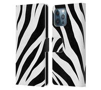 Head Case Designs Officially Licensed Grace Illustration with Zebra Animal Prints Leather Wallet Case Compatible With Apple iPhone 12 Pro Max