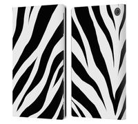 Head Case Designs Officially Licensed Grace Illustration with Zebra Animal Prints Leather Wallet Case Compatible With Amazon Fire Max 11 2023