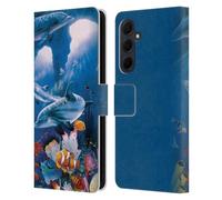 Head Case Designs Officially Licensed Graeme Stevenson Dolphins Assorted Designs Leather Wallet Case Compatible With Samsung Galaxy A35 5G