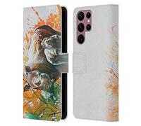 Head Case Designs Officially Licensed Graeme Stevenson Rhino Assorted Designs Leather Wallet Case Compatible With Samsung Galaxy S22 Ultra 5G