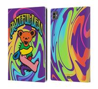 Head Case Designs Officially Licensed Grateful Dead Bear 2 Trends Leather Wallet Case Compatible With Apple iPad Pro 11 M4/M5 2024/2025