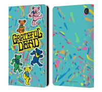 Head Case Designs Officially Licensed Grateful Dead Bear Color Splatter Trends Leather Wallet Case Compatible With Amazon Fire 7 2022