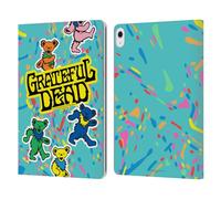 Head Case Designs Officially Licensed Grateful Dead Bear Color Splatter Trends Leather Wallet Case Compatible With Apple iPad Air 13 2024/2025