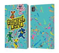 Head Case Designs Officially Licensed Grateful Dead Bear Color Splatter Trends Leather Wallet Case Compatible With Apple iPad Pro 11 M4/M5 2024/2025