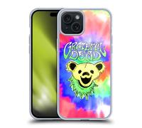 Head Case Designs Officially Licensed Grateful Dead Bear Tie Dye Trends Gel Case [Military Grade Protection] Compatible With Apple iPhone 15 Plus