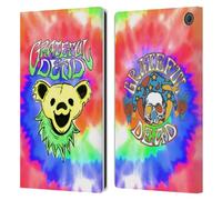 Head Case Designs Officially Licensed Grateful Dead Bear Tie Dye Trends Leather Wallet Case Compatible With Amazon Fire Max 11 2023
