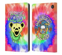 Head Case Designs Officially Licensed Grateful Dead Bear Tie Dye Trends Leather Wallet Case Compatible With Amazon Fire 7 2022