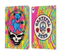 Head Case Designs Officially Licensed Grateful Dead Bear Trends Leather Wallet Case Compatible With Apple iPad Air 13 2024/2025