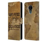 Head Case Designs Officially Licensed Grateful Dead Bear Vintage Graphics Leather Wallet Case Compatible With Nokia C30