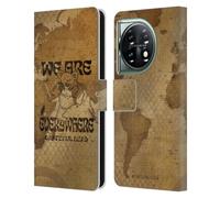 Head Case Designs Officially Licensed Grateful Dead Bear Vintage Graphics Leather Wallet Case Compatible With OnePlus 11 5G