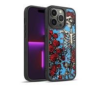 Head Case Designs Officially Licensed Grateful Dead Bertha Skull Roses Trends Gel Armour Case [Military Grade Protection] Compatible With Apple iPhone 14 Pro