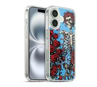 Head Case Designs Officially Licensed Grateful Dead Bertha Skull Roses Trends Gel Case [Military Grade Protection] Compatible with Apple iPhone 16 and Compatible with MagSafe